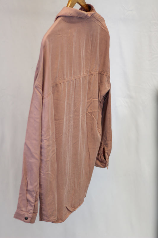 Pale Pink Oversized Button Down