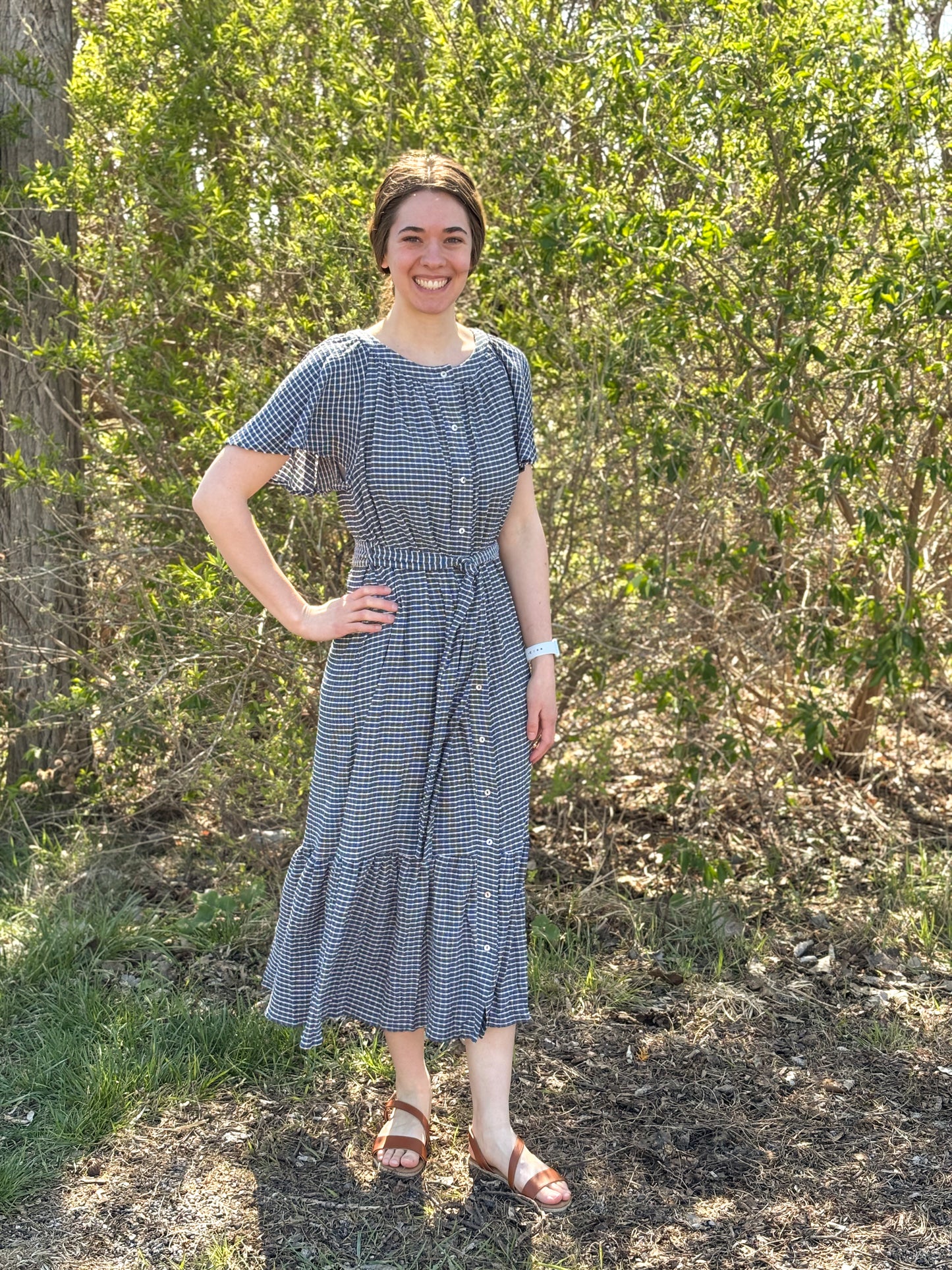 Willow Breeze Plaid Dress
