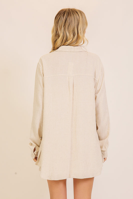 Oversized Linen Button Up