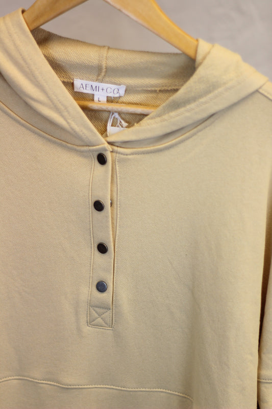 Casual Raw Hem Oatmeal Pullover