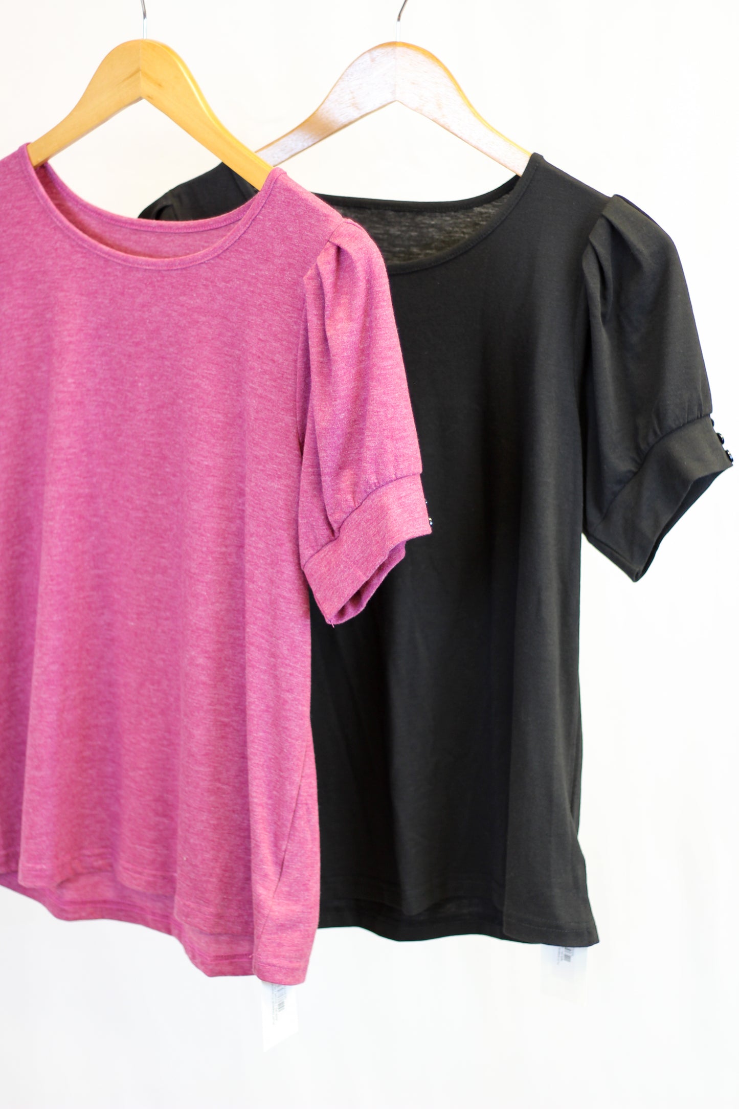 Puff Sleeve Crewneck Top