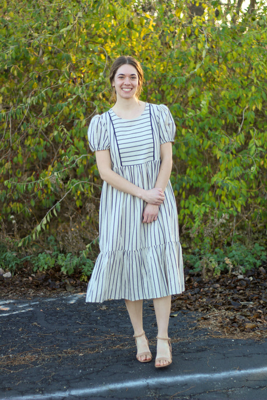 The "Everly" Striped Midi Dress