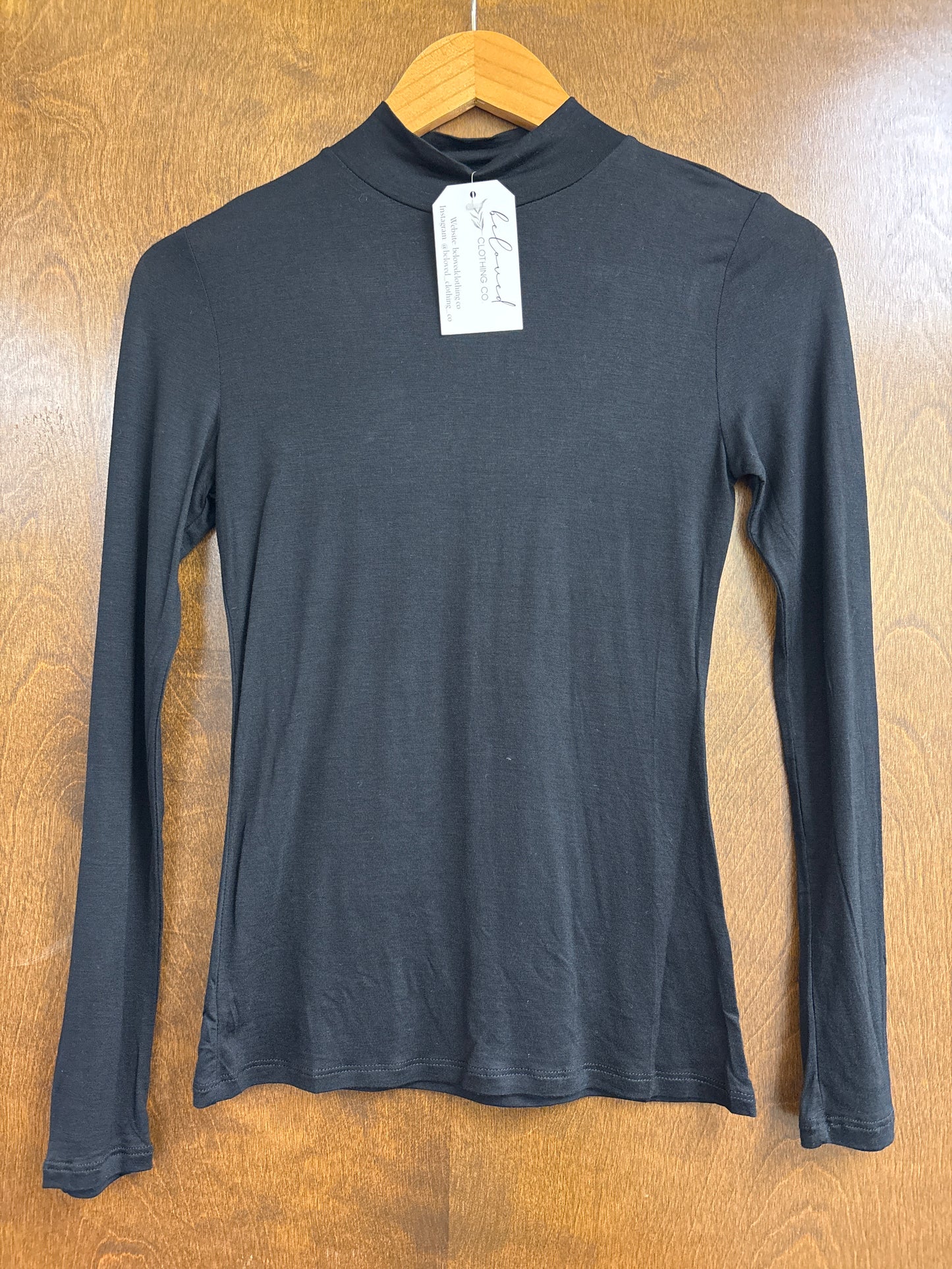 Black Mock Neck Shirt