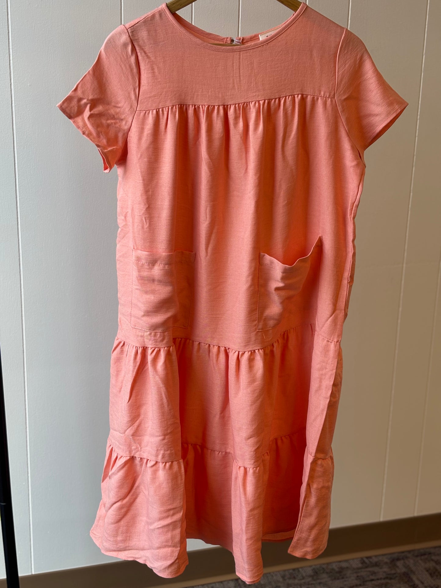 Just Peachy Tiered Dress