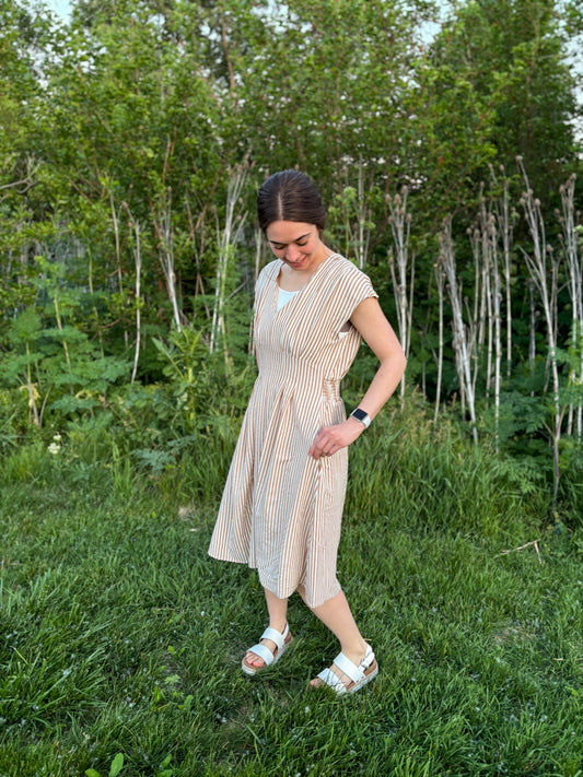 Sloane Stripe Midi Dress