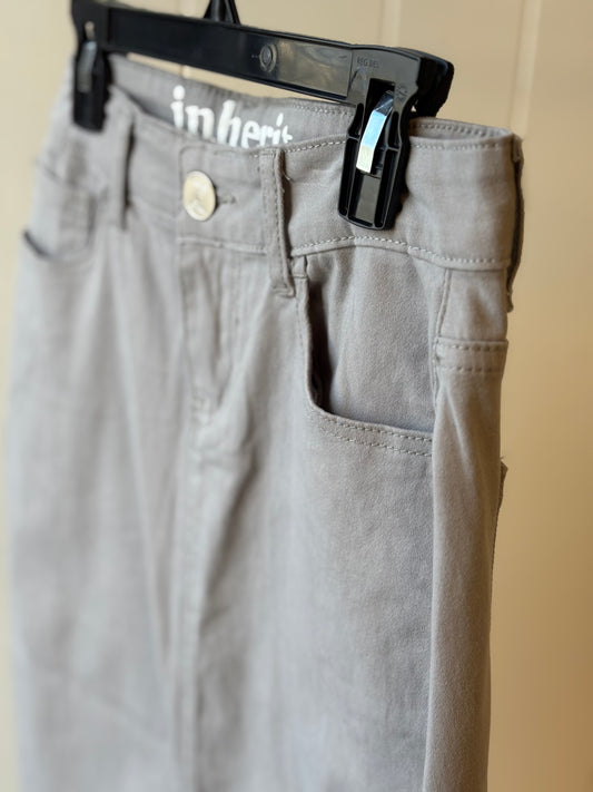 Remi Ultimate Gray Denim Midi Skirt