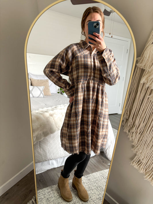 Rustic Charm Plaid Dress