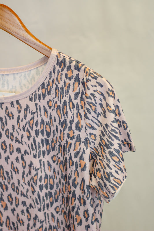 Blush Leaperd Tee