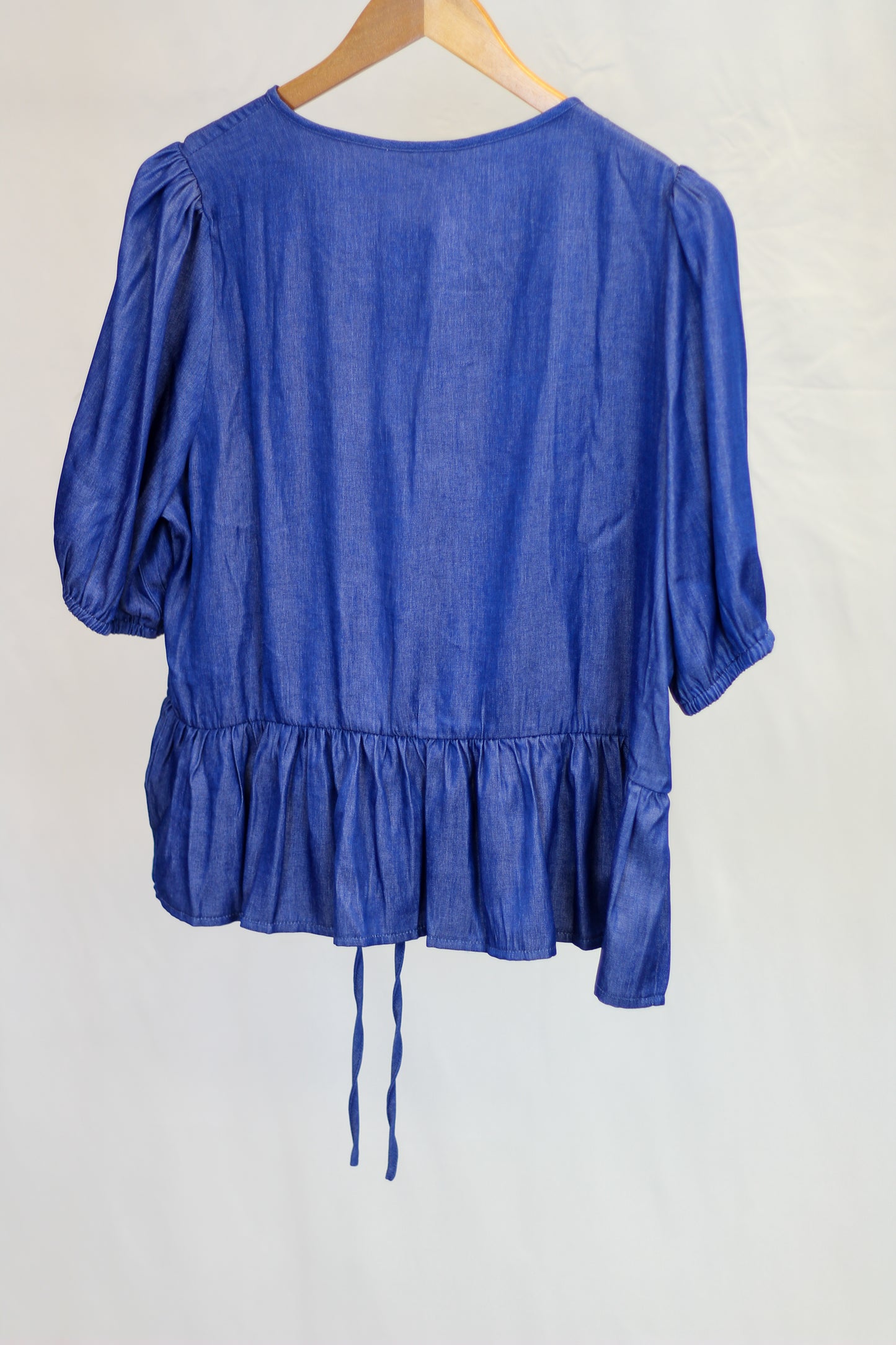 Bow Tie Chambray Top