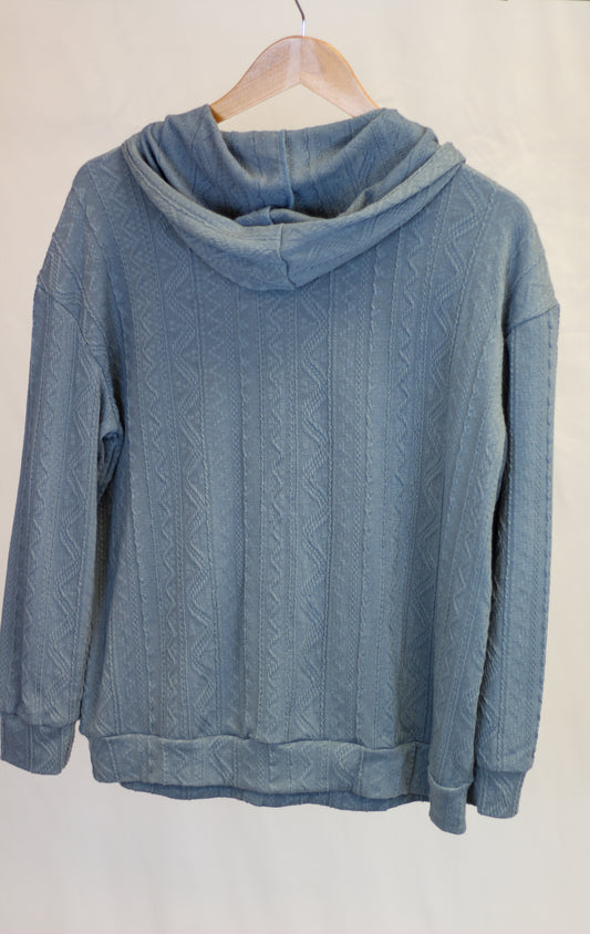 Slate Blue Corded Light Weight Pullover