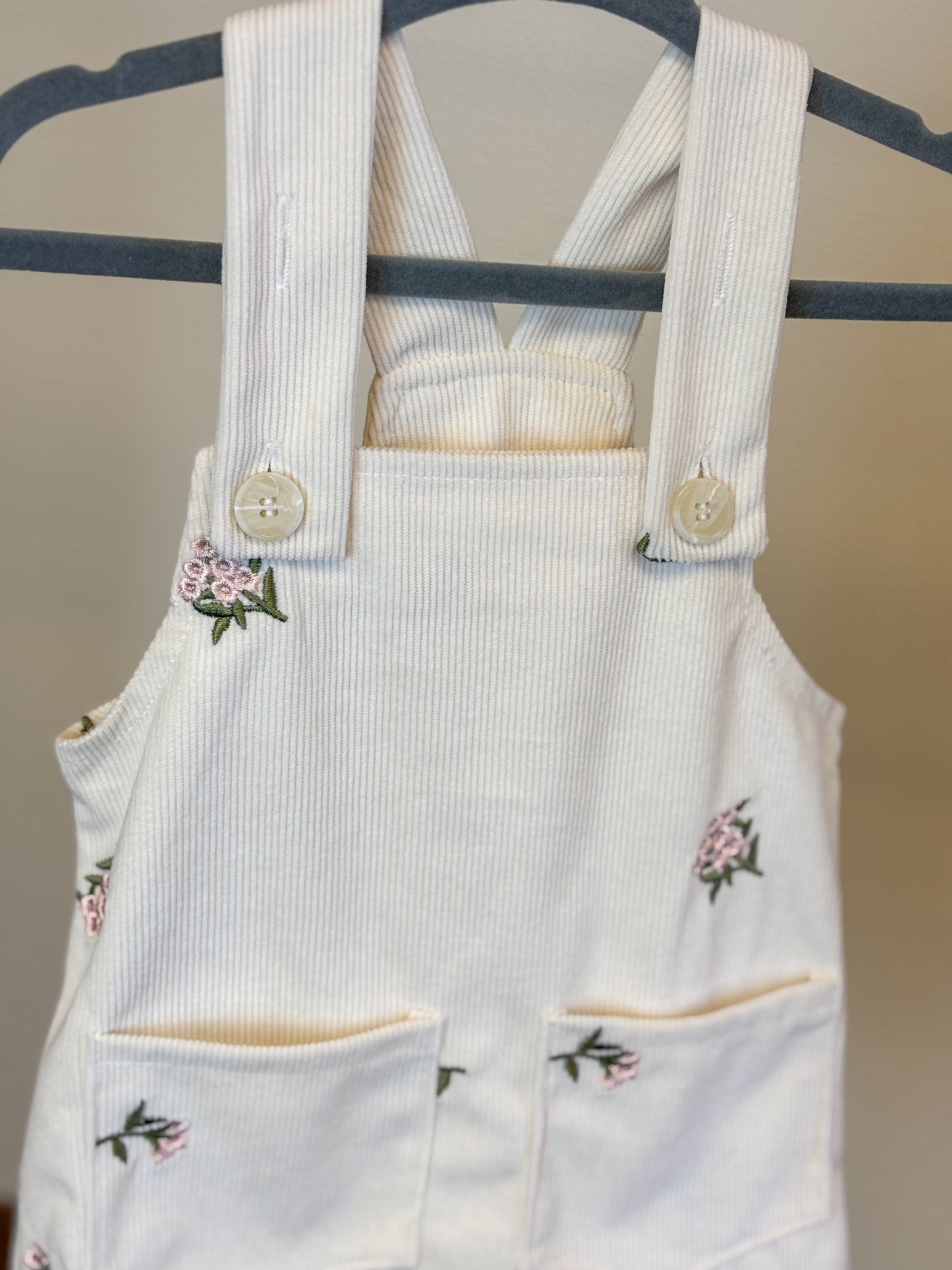 Creamy Corduroy Embroidered Jumper
