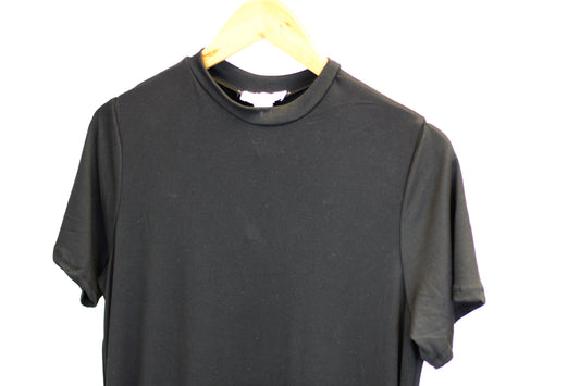 Black Buttery Soft T-Shirt Midi Dress