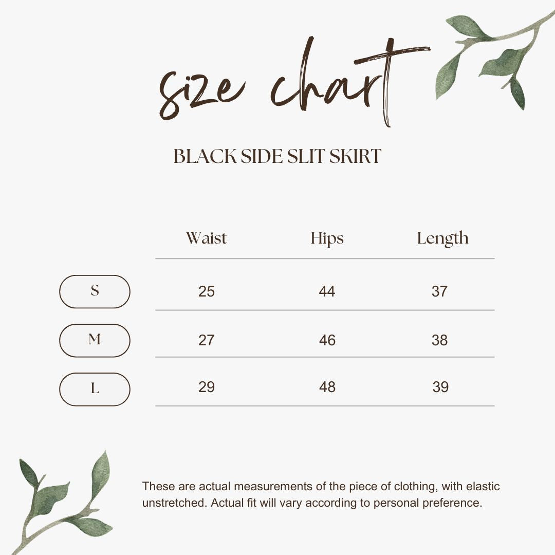 Black Side Slit Skirt