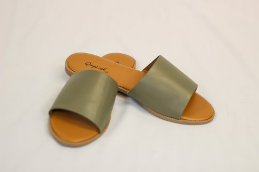 Olive Slide Sandals