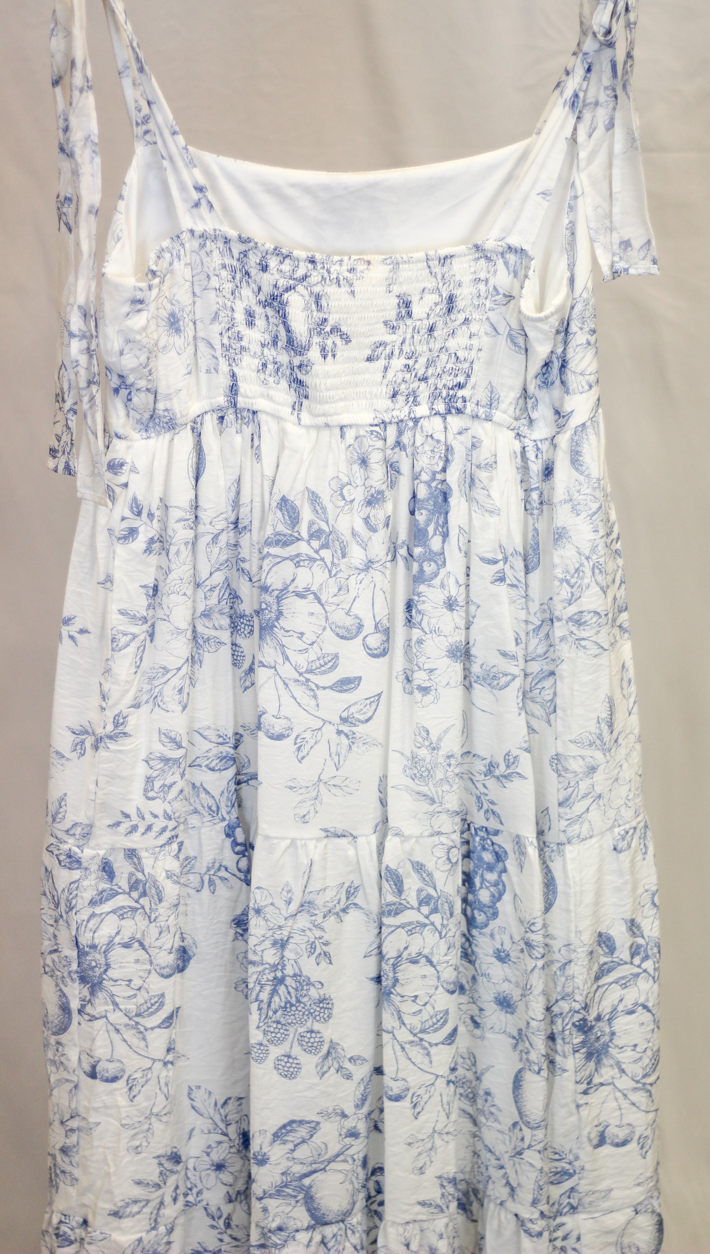 Vintage Fruit Blossom Tiered Dress