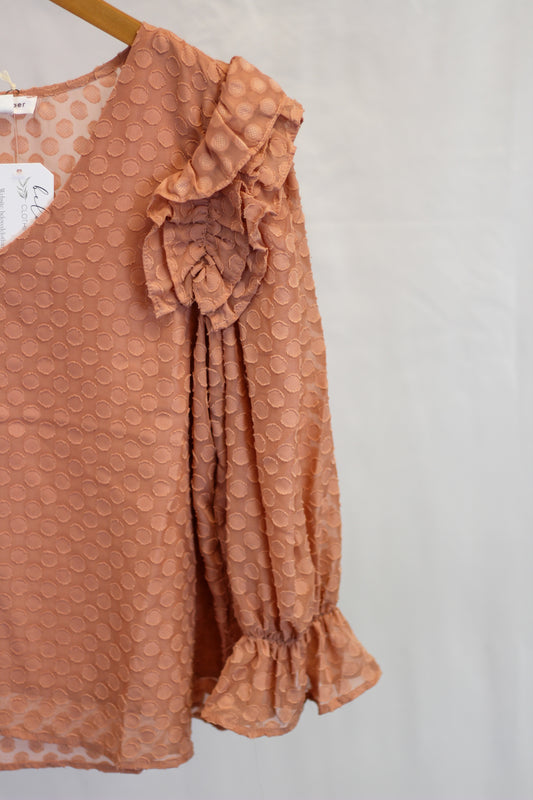 Rose Ruffled Blouse