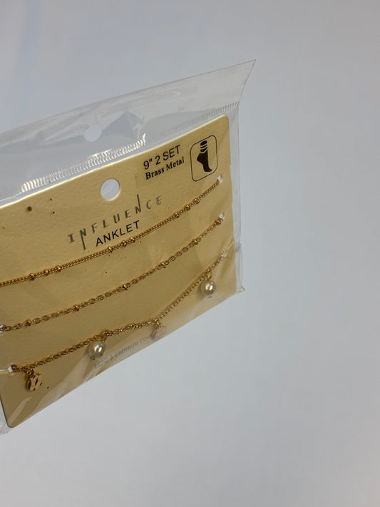 Pearl Charm Anklet Set