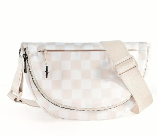 Checkered Crossbody Belt Bag