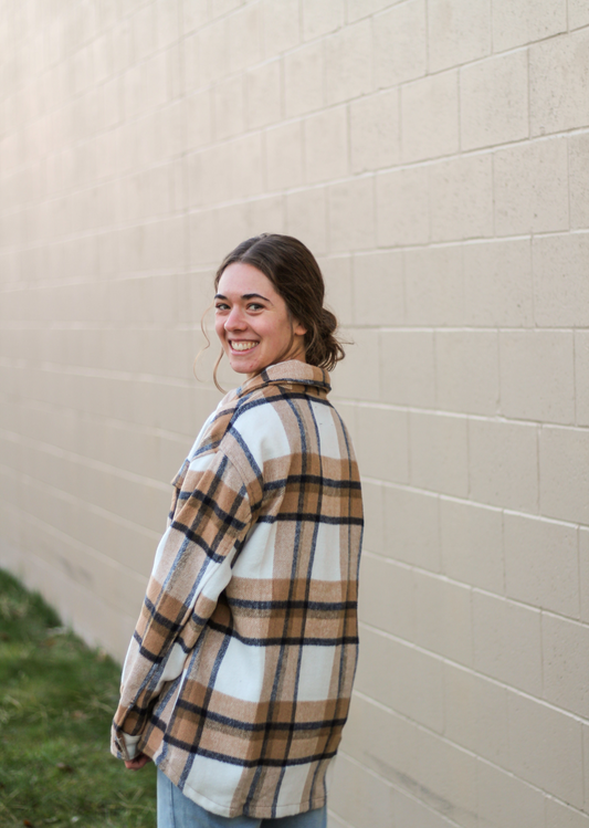 Wool Blend Plaid Shacket