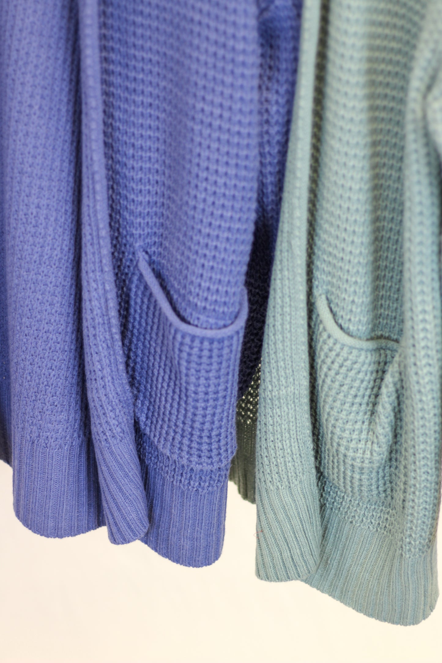 Waffle Knit Open Front Cardigan