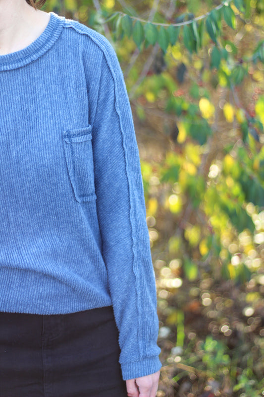 Brushed Soft Pullover Sweater Top