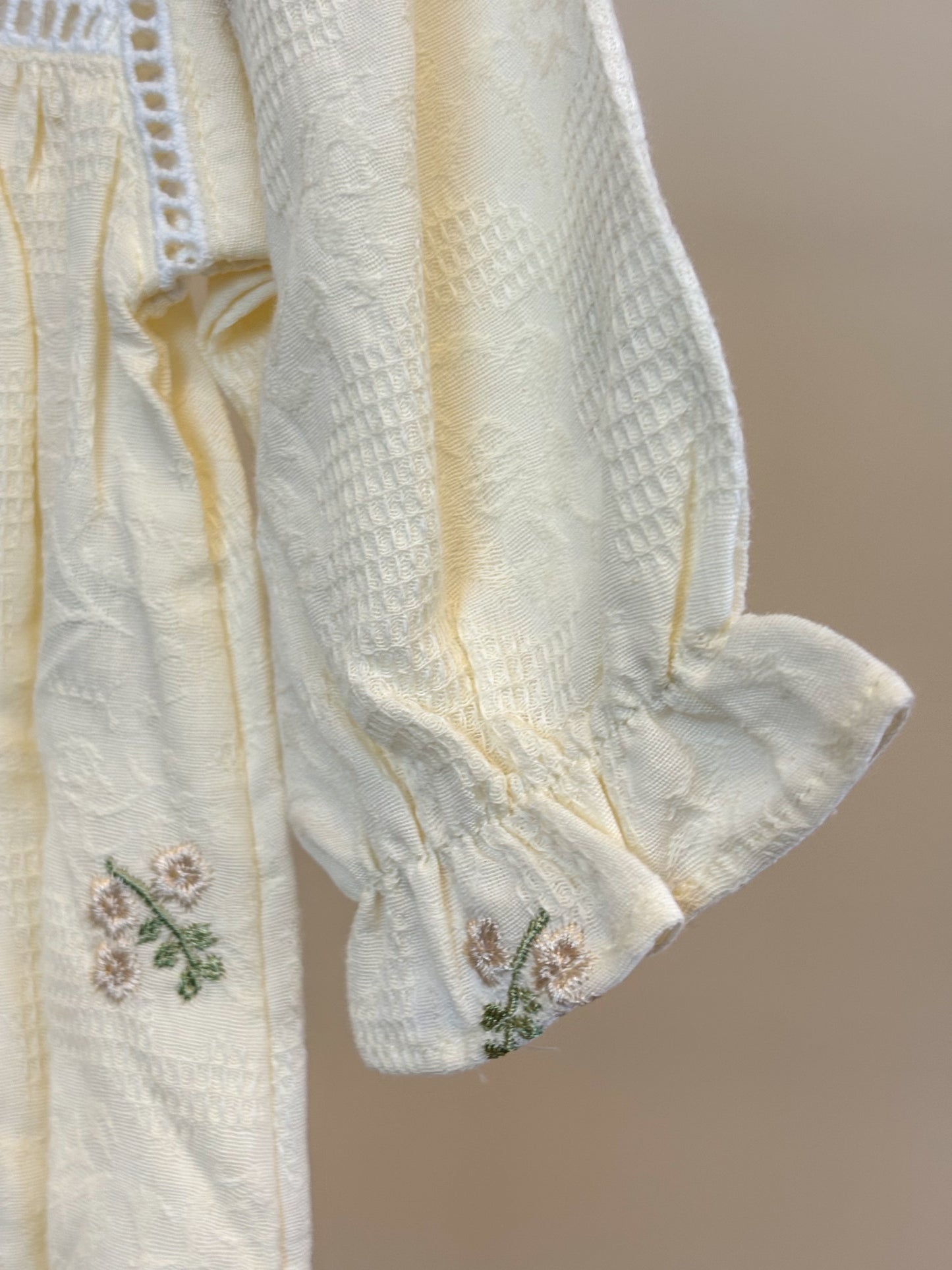 Apricot Lace Floral Dress
