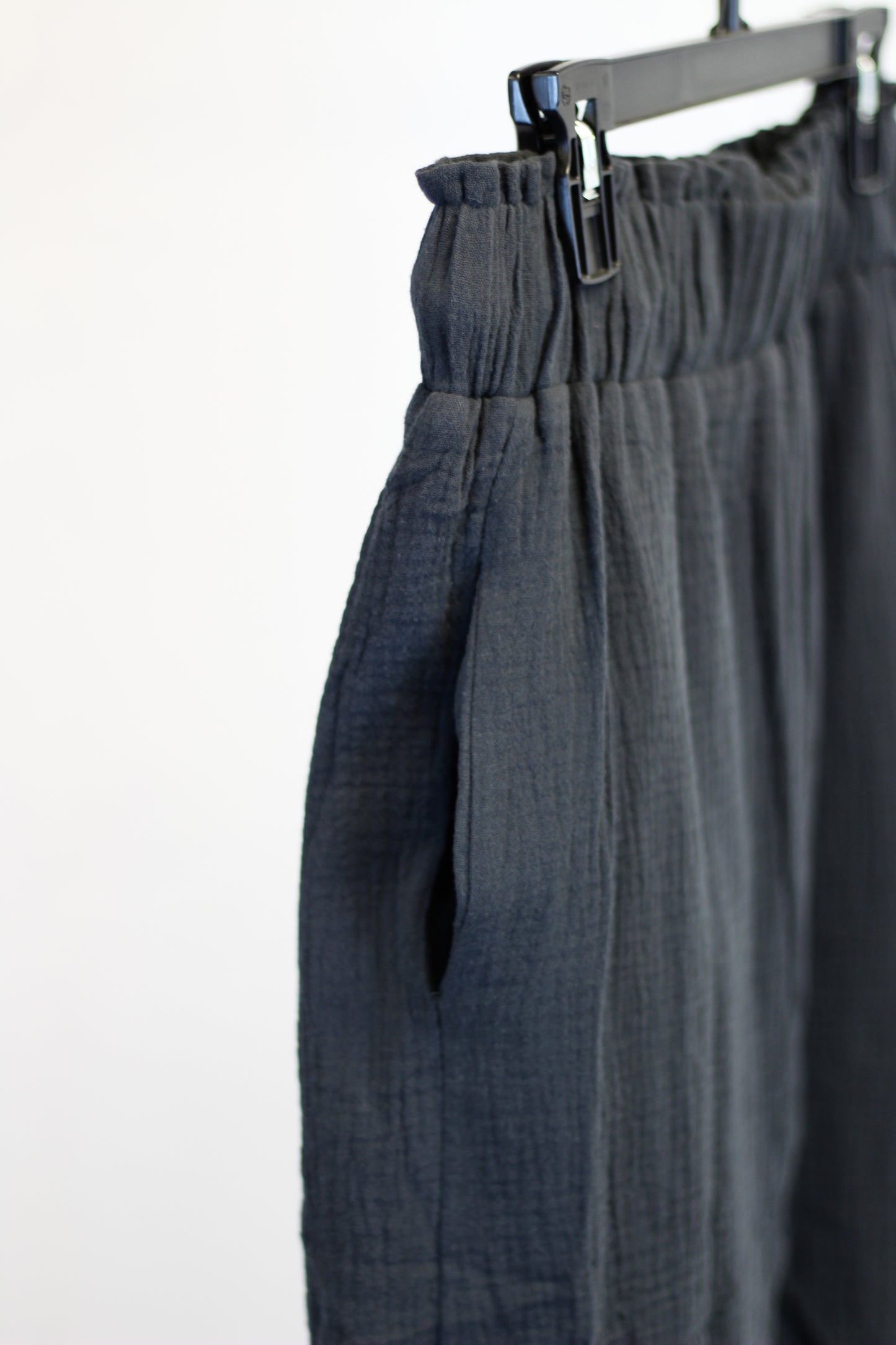 100% Cotton Button Midi Skirt