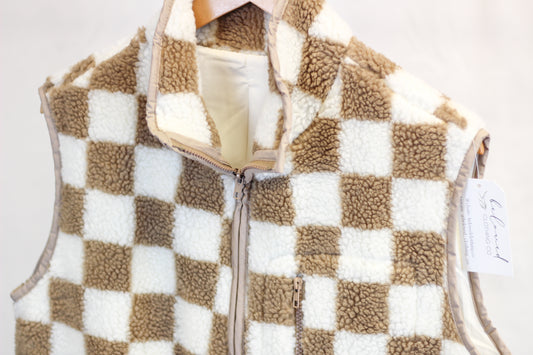 Sherpa Checkered Vest