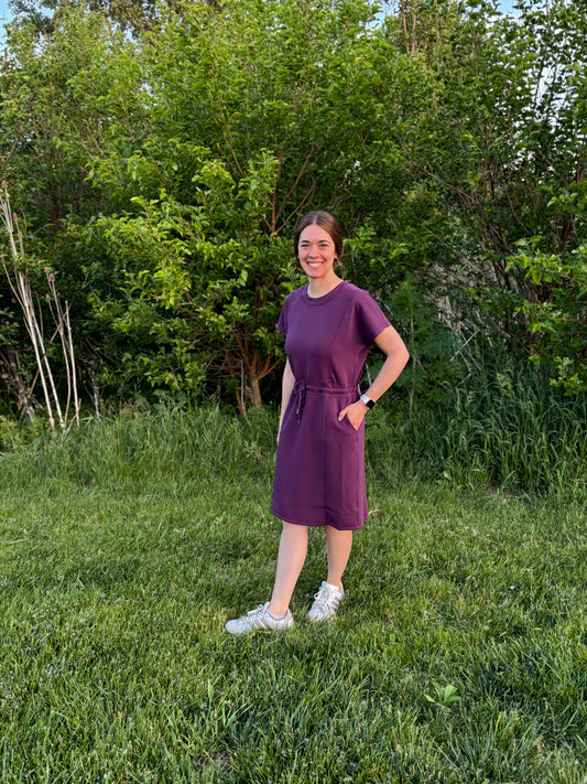 All Day Scuba Dress in Plum