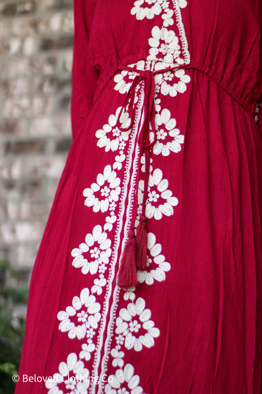 Embroidered Flower Dress