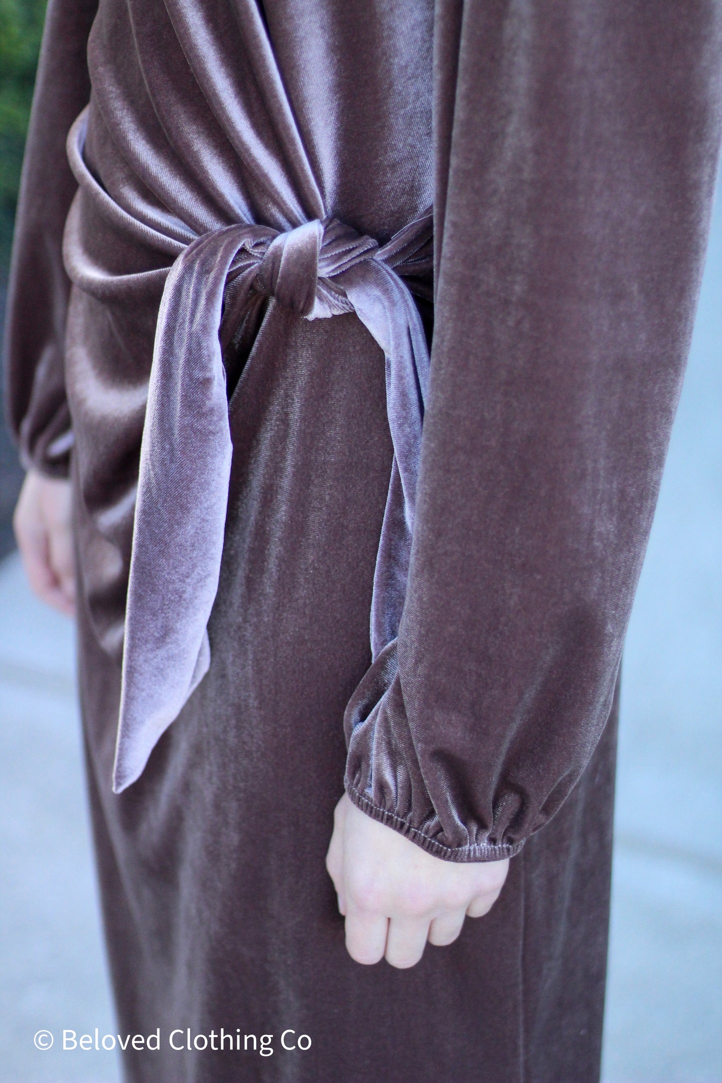 Velvet Knot Midi Dress