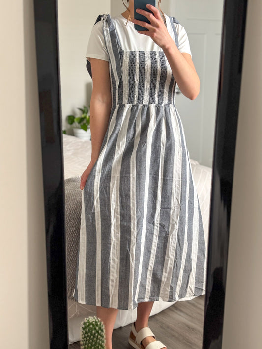 Harbor Stripe Midi Dress