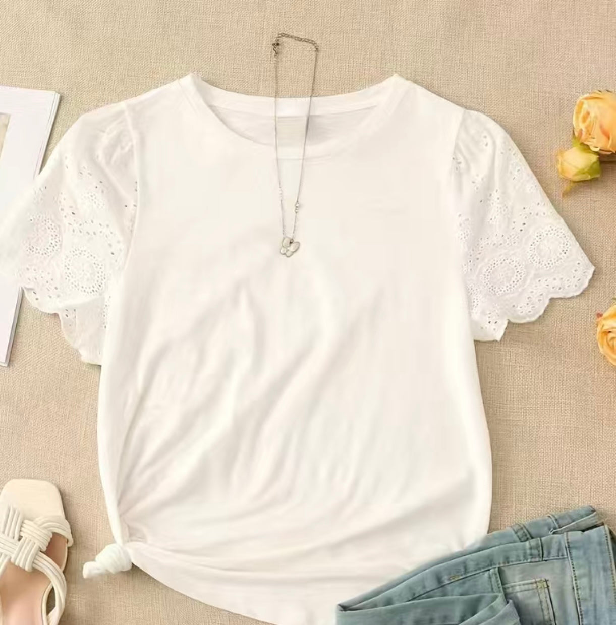 Ivory Lace Top