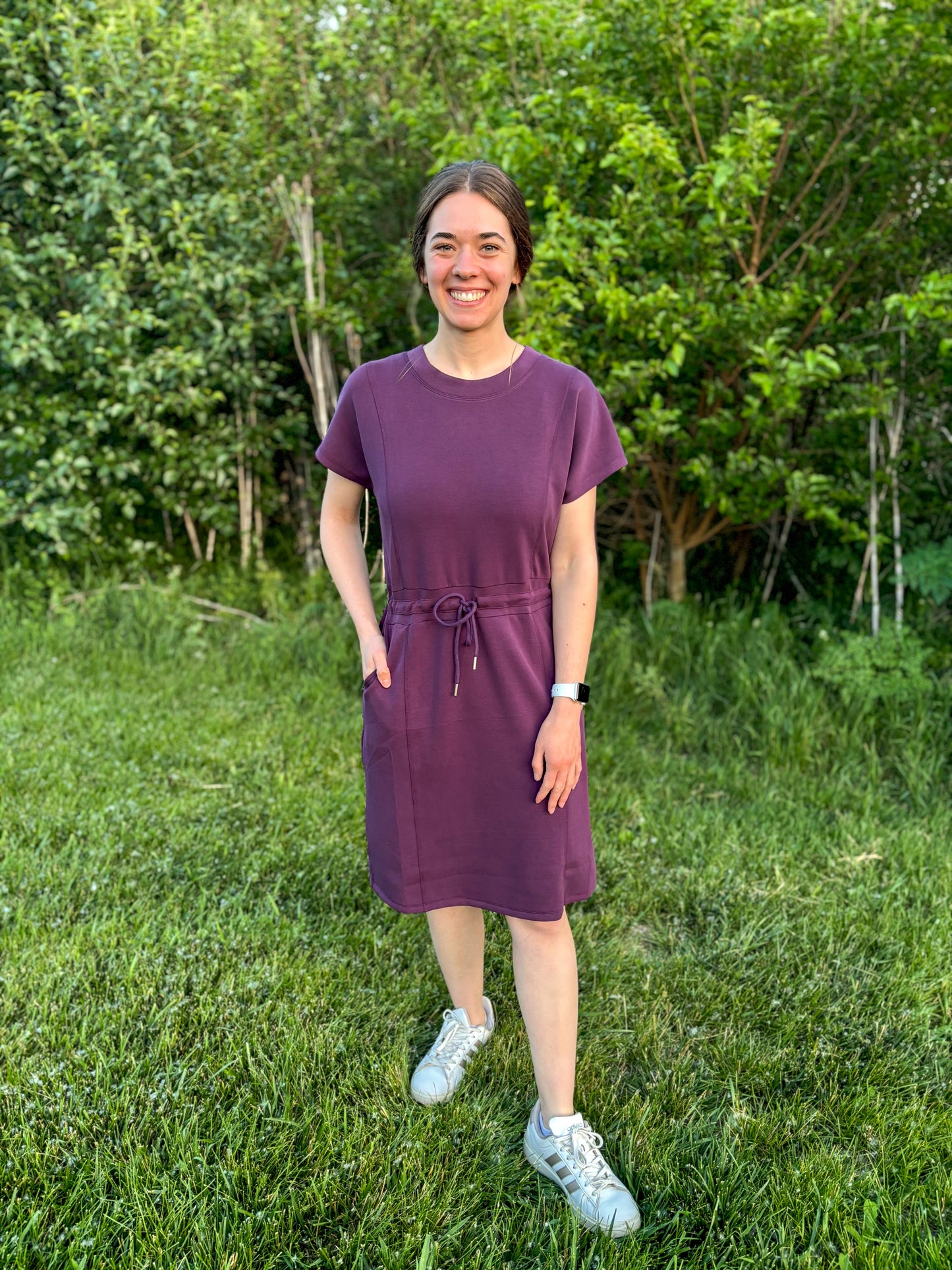 All Day Scuba Dress in Plum