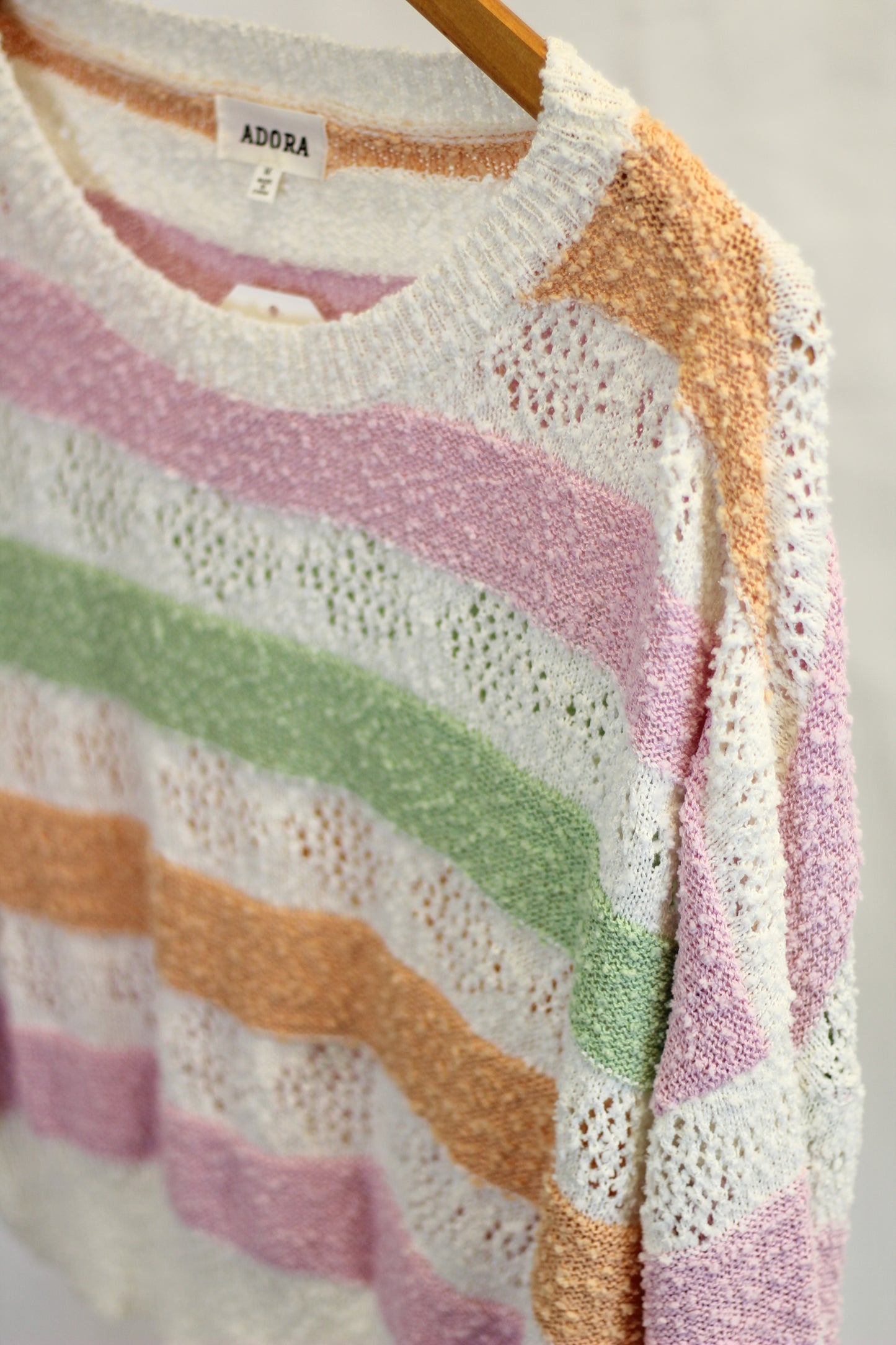 Multi Stripe Lightweight Sweater Top