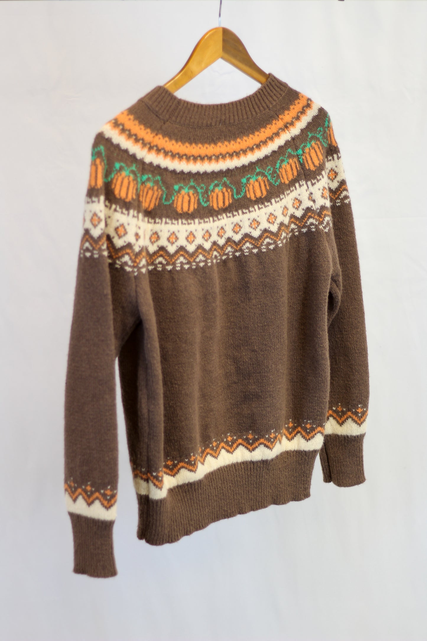 Pumpkin Knit Crewneck Sweater