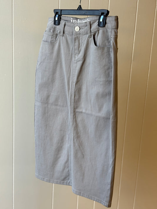 Remi Ultimate Gray Denim Midi Skirt