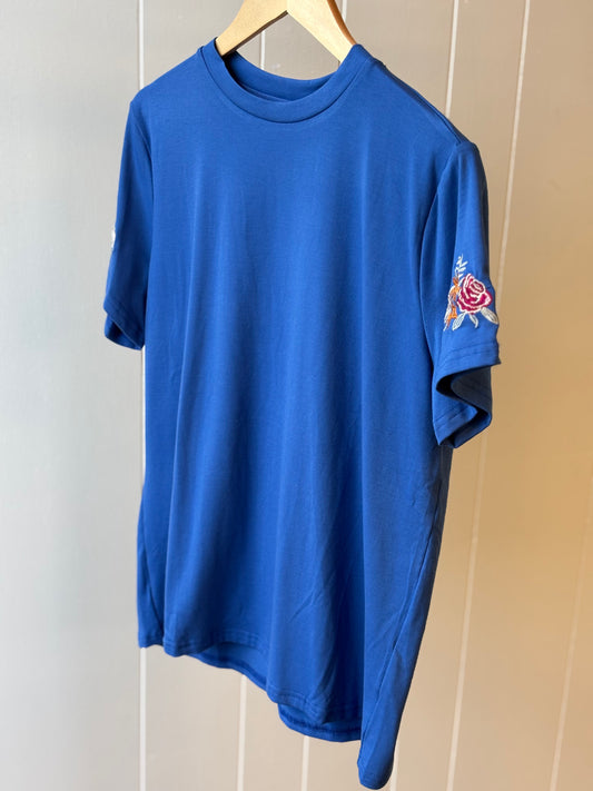 Floral Embroidered Crew Tee