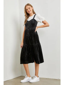 Black velvet jumper sales dress
