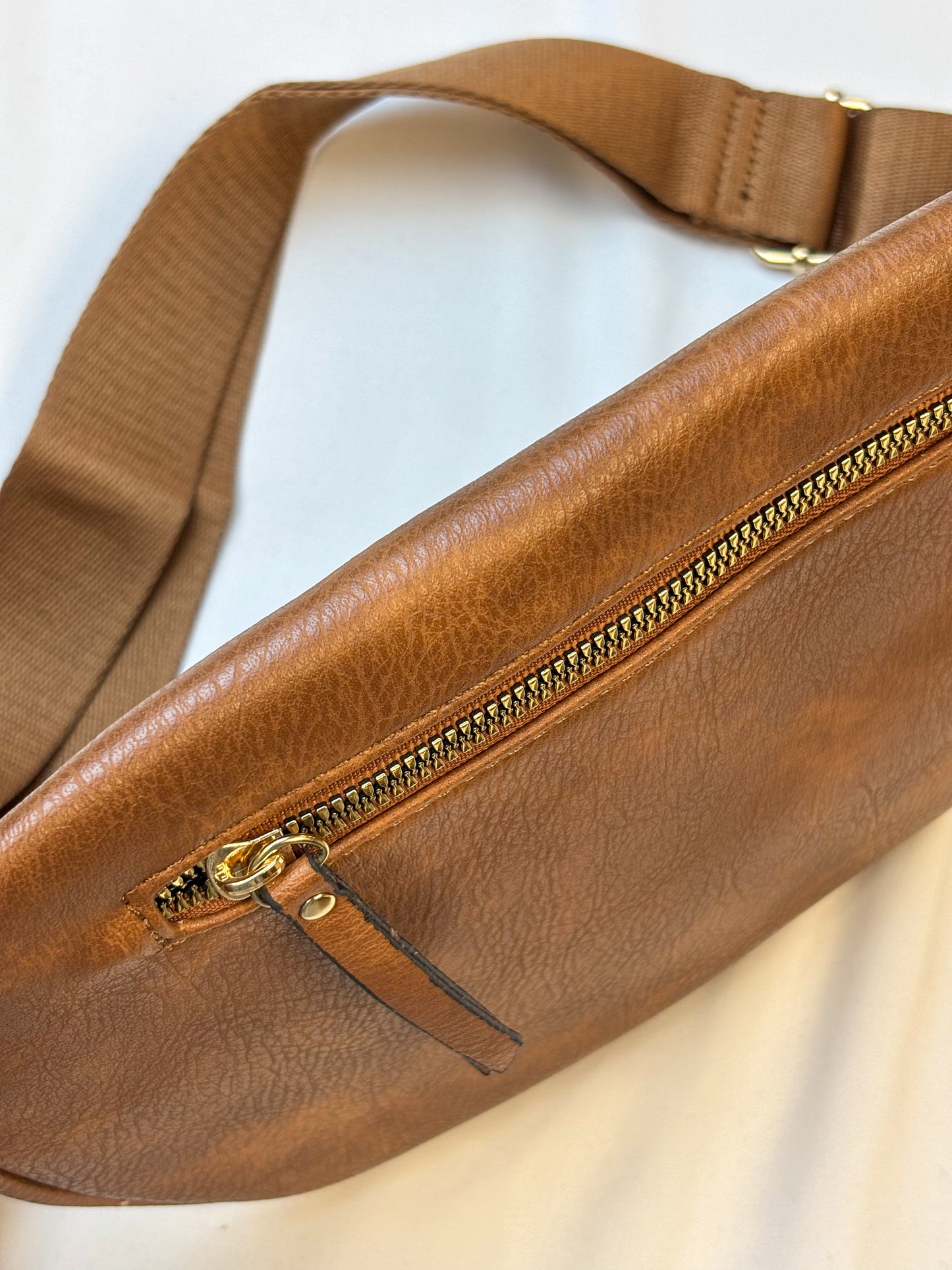 Faux Leather Checkered Belt Bag