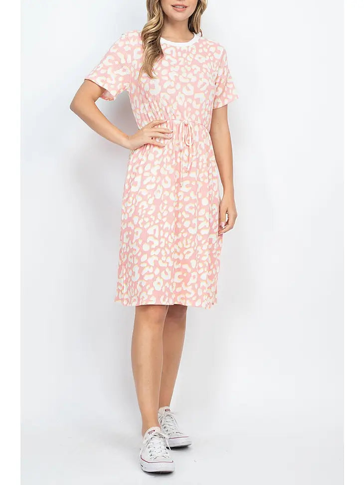 Leapord Print Midi Dress
