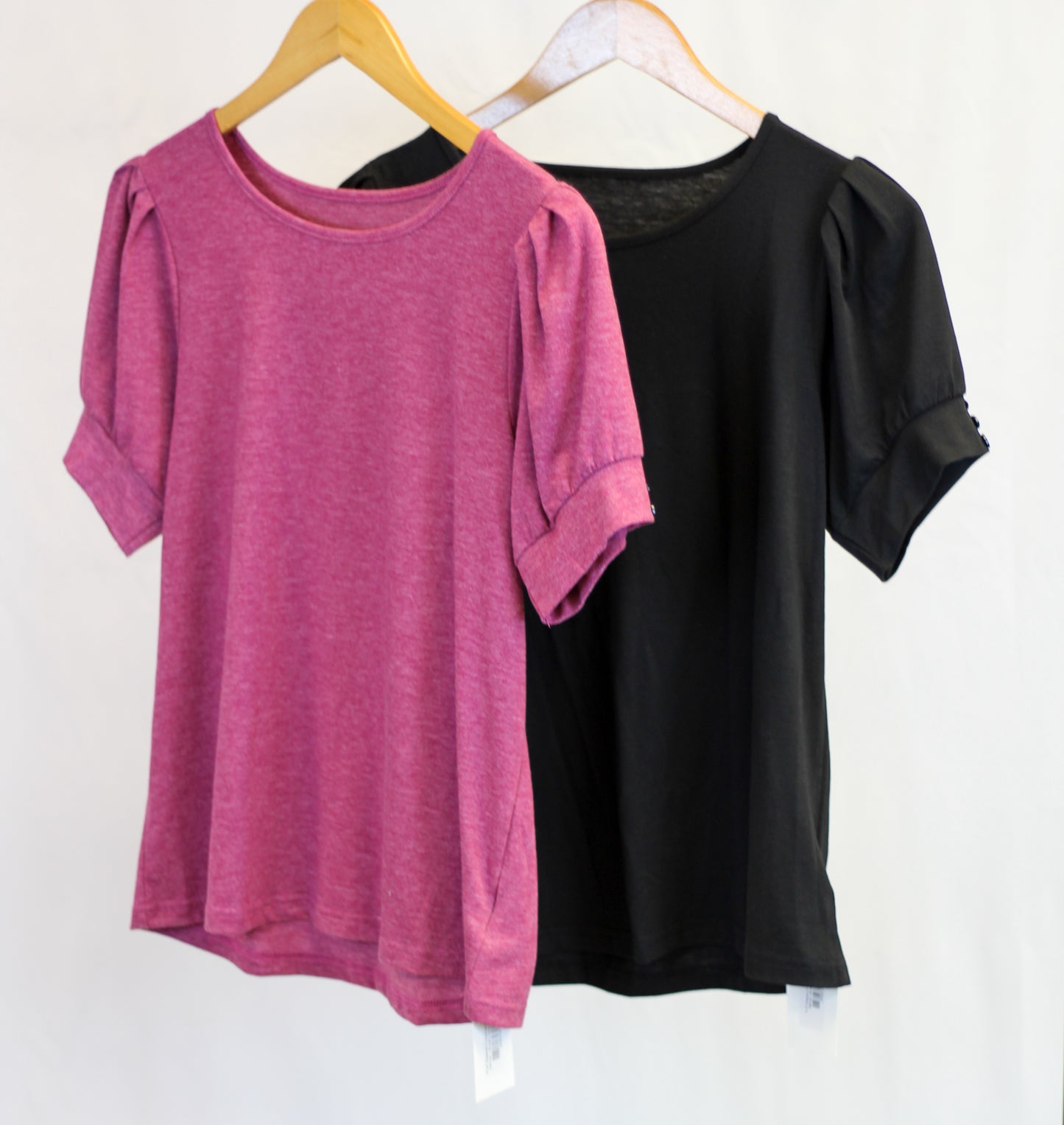 Puff Sleeve Crewneck Top