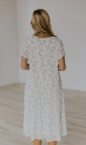 Button Up Floral Dress- Nursing Friendly