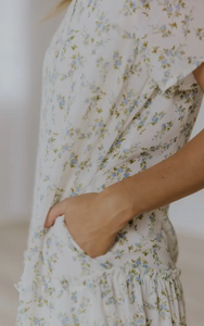 Button Up Floral Dress- Nursing Friendly