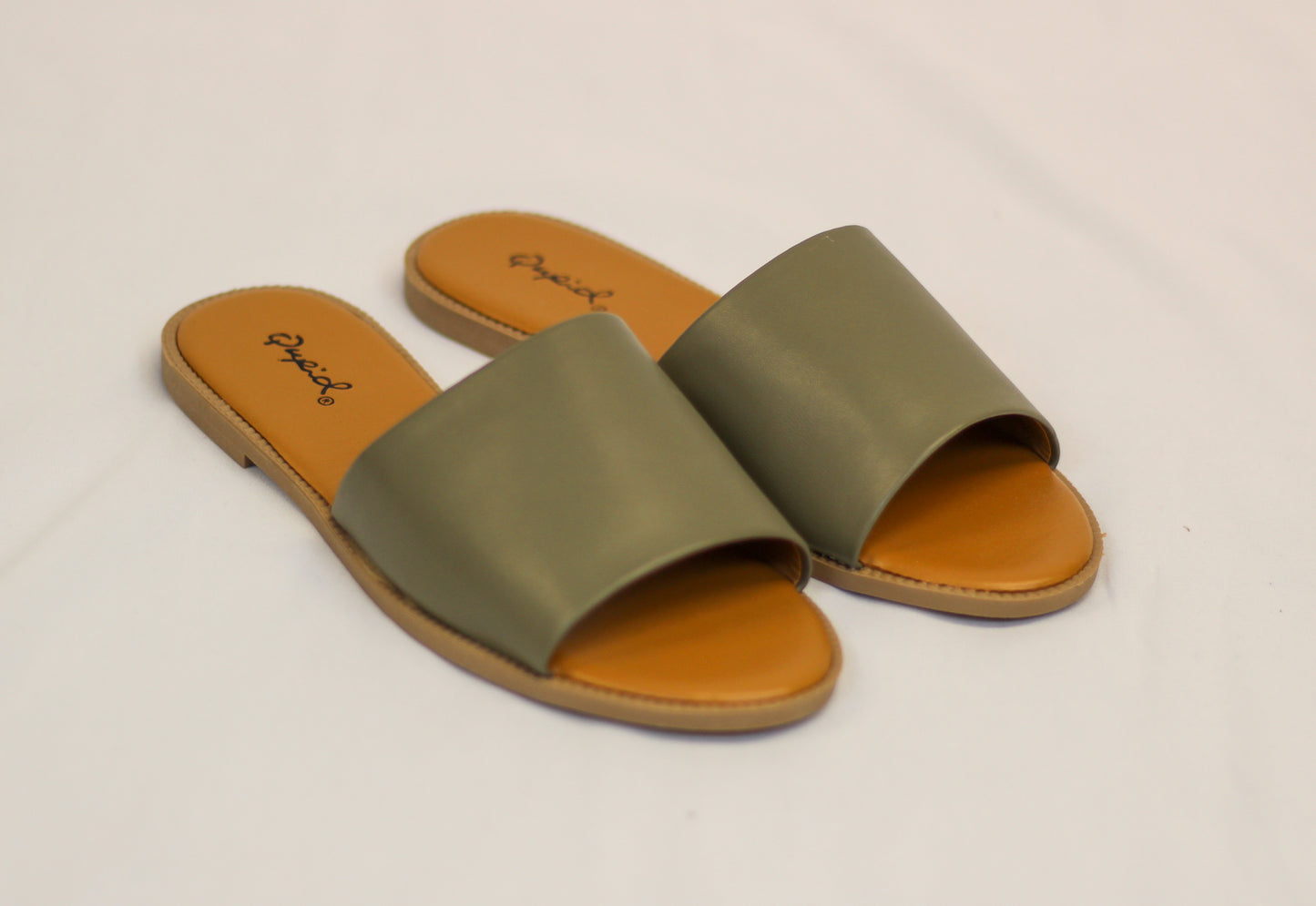 Olive Slide Sandals