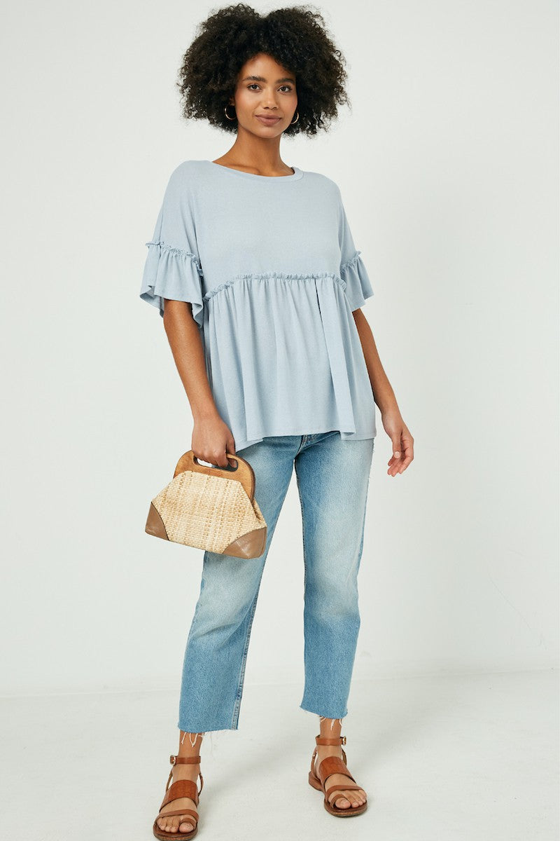 Ruffle Peplum Top