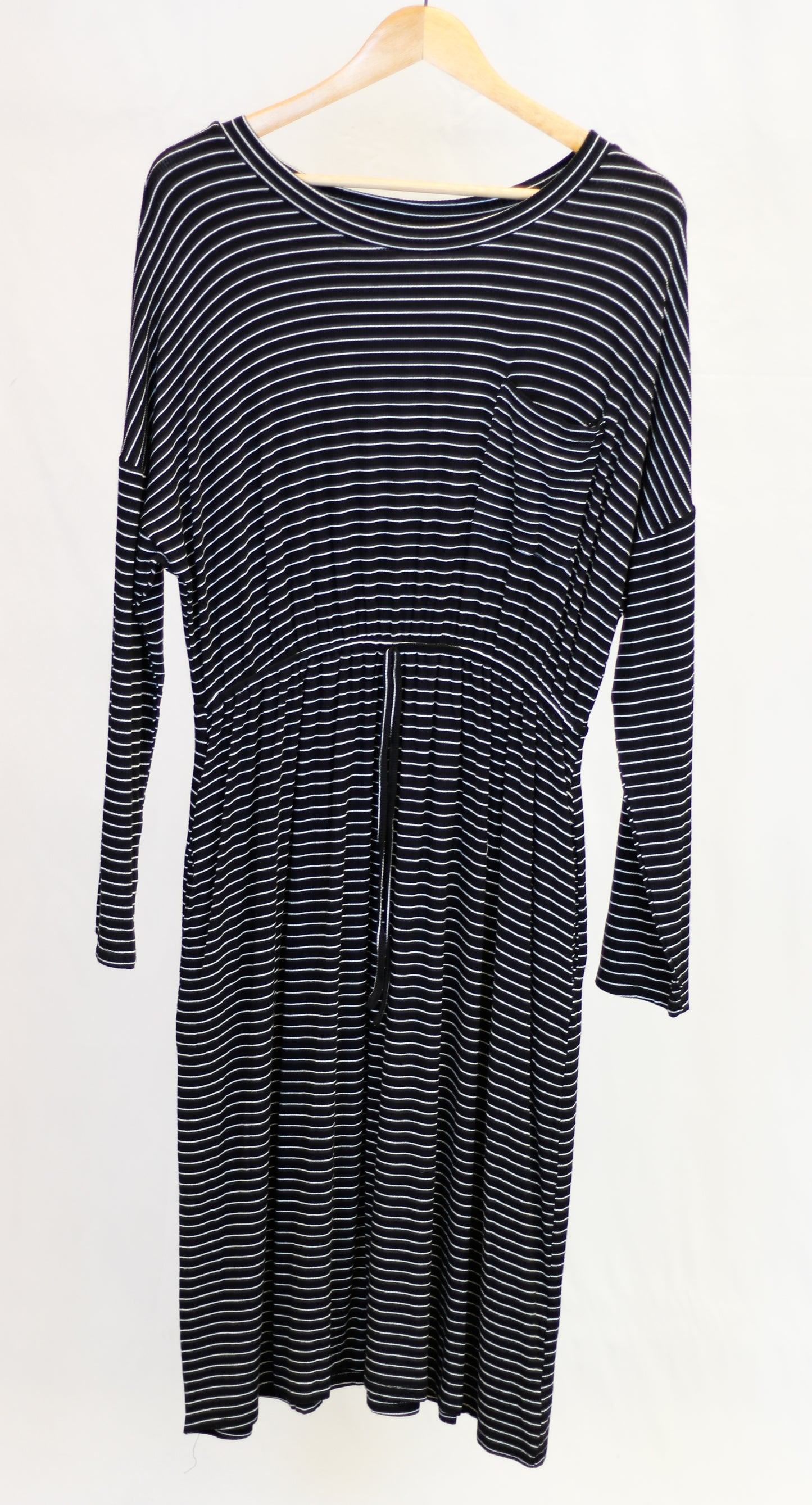 Women's Striped Knit Pocket Dress