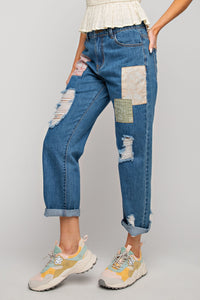 Vintage Patched Denim Jeans