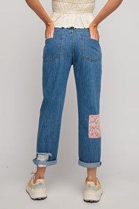 Vintage Patched Denim Jeans