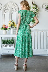 "Adaline" Floral Midi Dress
